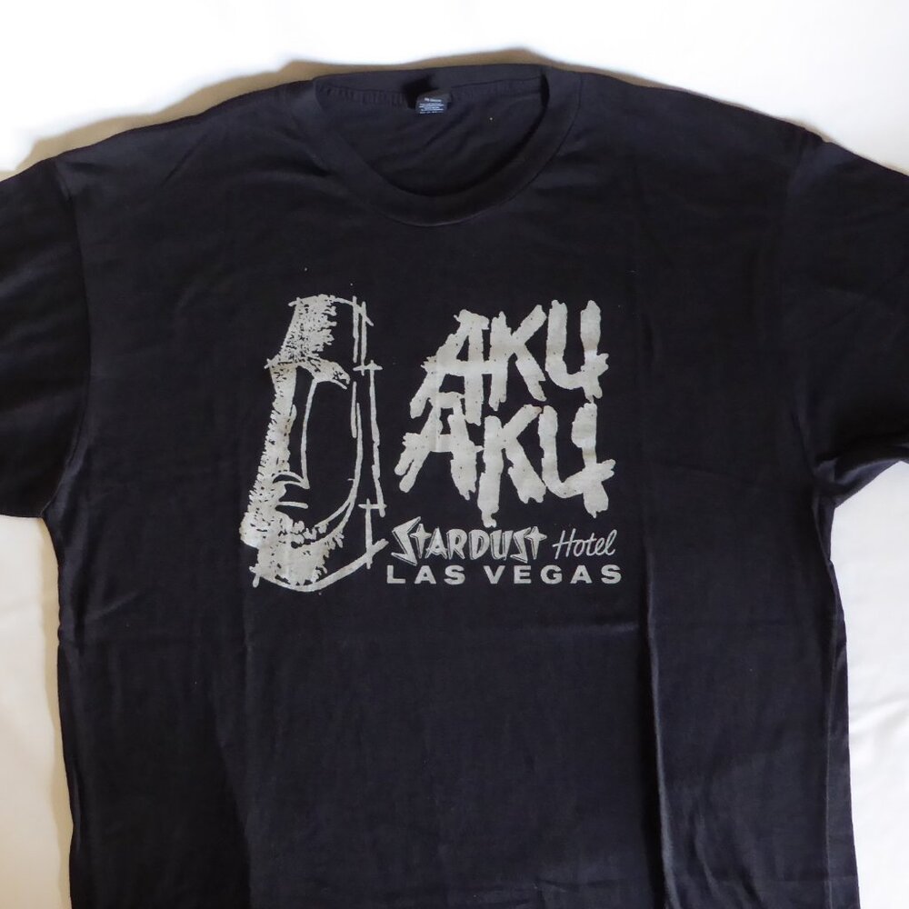 NEW VINTAGE STYLE MENS AKU AKU TIKI BAR STARDUST LAS VEGAS T SHIRT LARGE